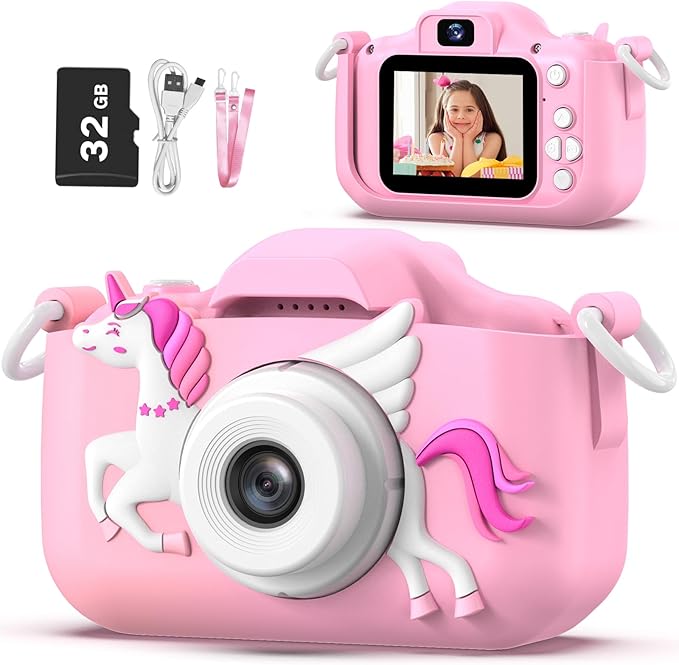 Kids Camera for Girls, Kids Selfie Camera 3-12 Years Old Girls Christmas Birthday Gift for Girls, Little Girls Toys for 3 4 5 6 7 8 9 Years Old (Purple02)
