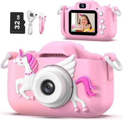 Kids Camera for Girls, Kids Selfie Camera 3-12 Years Old Girls Christmas Birthday Gift for Girls, Little Girls Toys for 3 4 5 6 7 8 9 Years Old (Purple02)