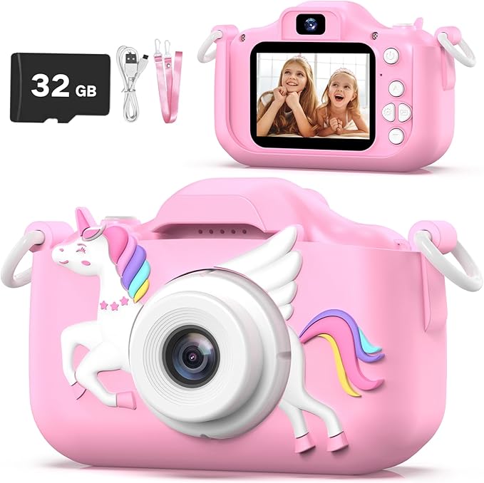 Kids Camera for Girls, Kids Selfie Camera 3-12 Years Old Girls Christmas Birthday Gift for Girls, Little Girls Toys for 3 4 5 6 7 8 9 Years Old (Purple02)