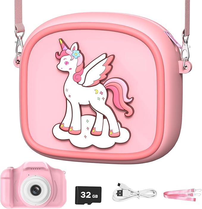 Kids Camera for Girls, Kids Selfie Camera 3-12 Years Old Girls Christmas Birthday Gift for Girls, Little Girls Toys for 3 4 5 6 7 8 9 Years Old (Purple02)